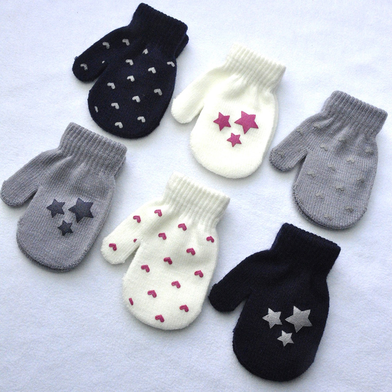 Fingerless Glove Knit - قفازات أطفال من الصوف السميك بدون