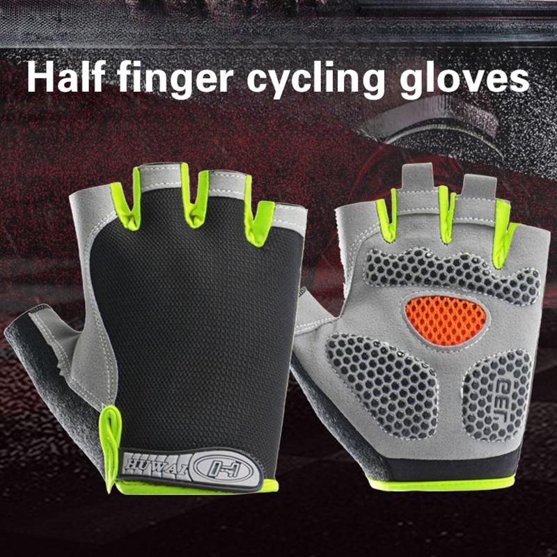 Cycling Glove Padded - قفازات ركوب الدراجات نصف الإصبع للجنسين،