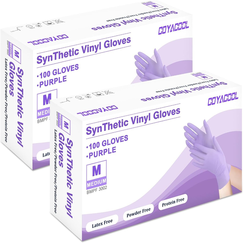 قفازات نيتريل أرجوانية للاستخد - مراجعة Exam Glove Nitrile وسعره