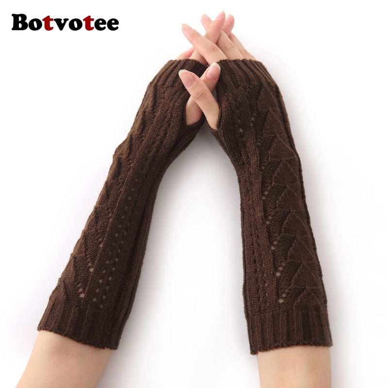 بوتفوتي للنساء، قفازات شتوية م - مراجعة Fingerless Glove Knit وسعره