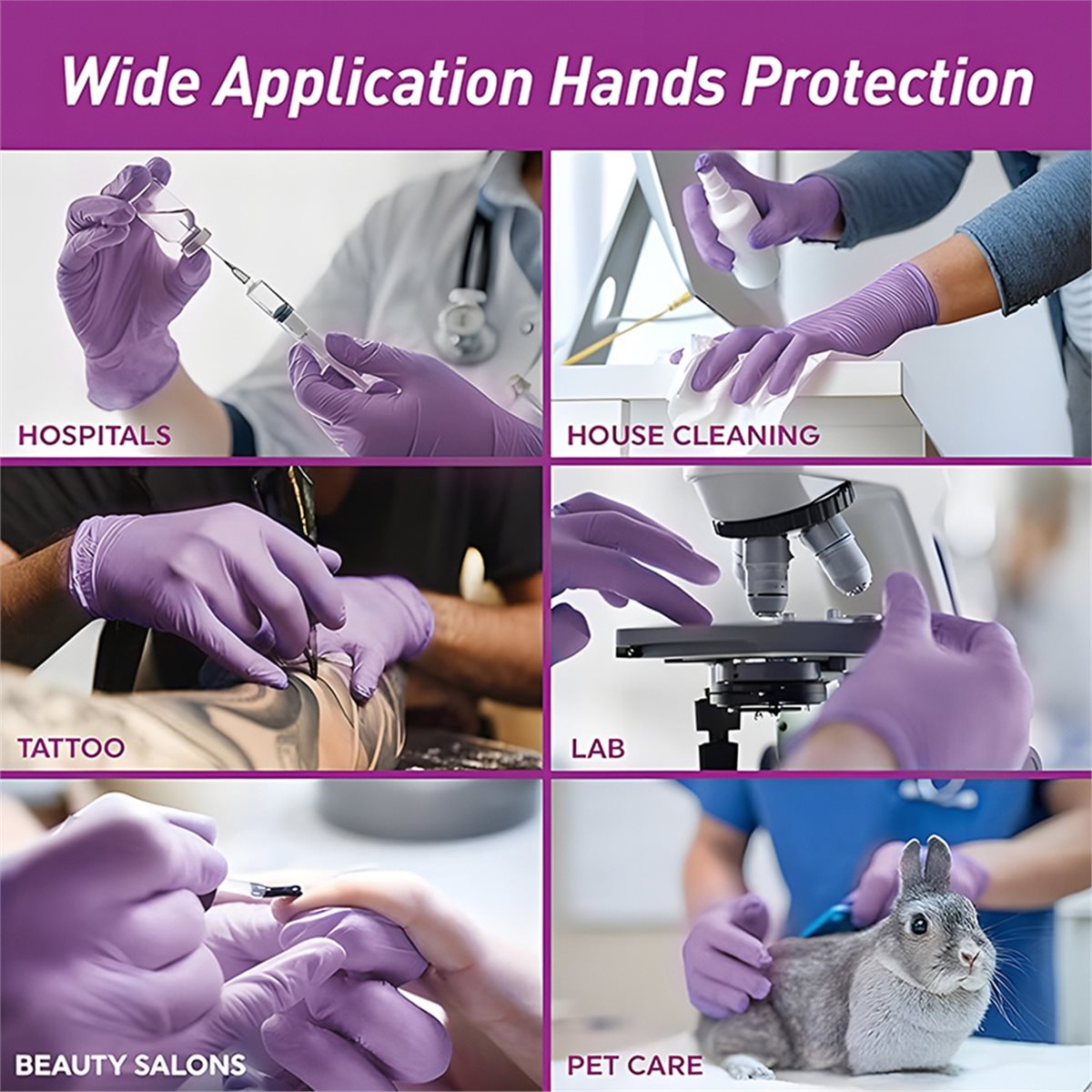 عالية الجودة 100 قطعة قفازات ا - مراجعة Exam Glove Nitrile وسعره