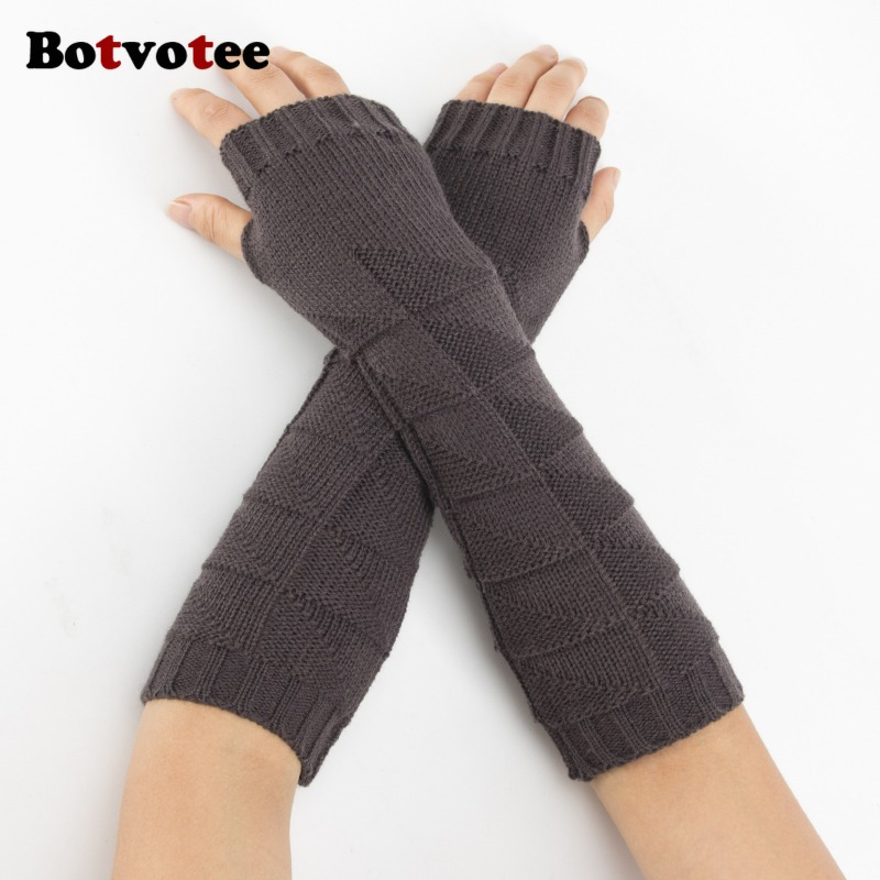 بوتفوتي واقيات ذراع محبوكة سمي - مراجعة Fingerless Glove Knit وسعره