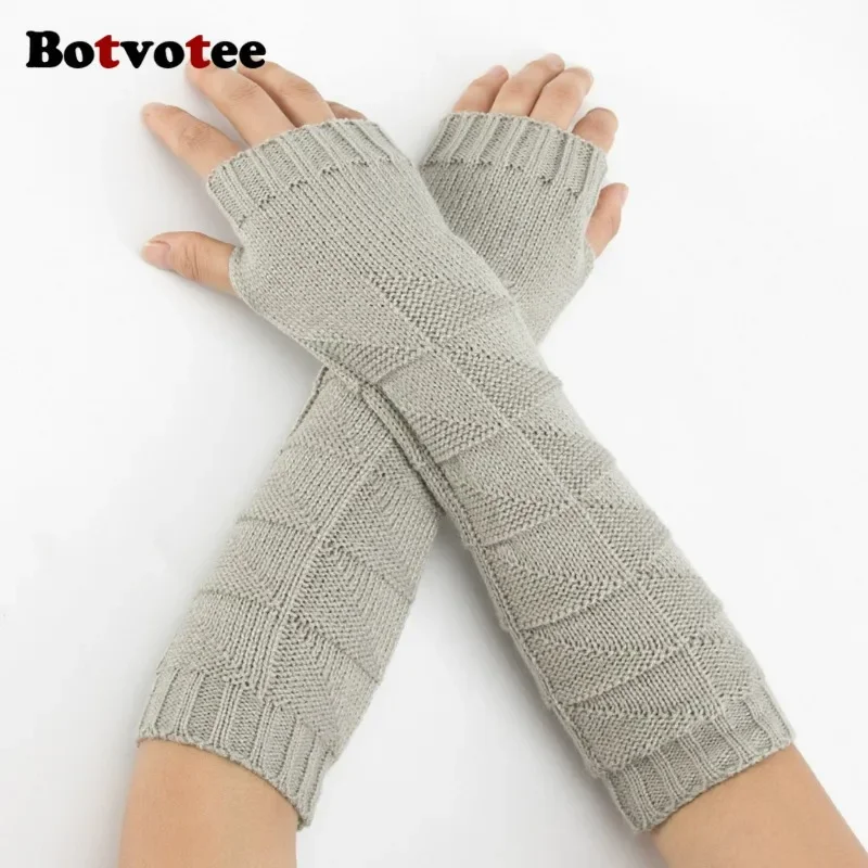 بوتفوتي واقيات ذراع محبوكة سمي - مراجعة Fingerless Glove Knit وسعره